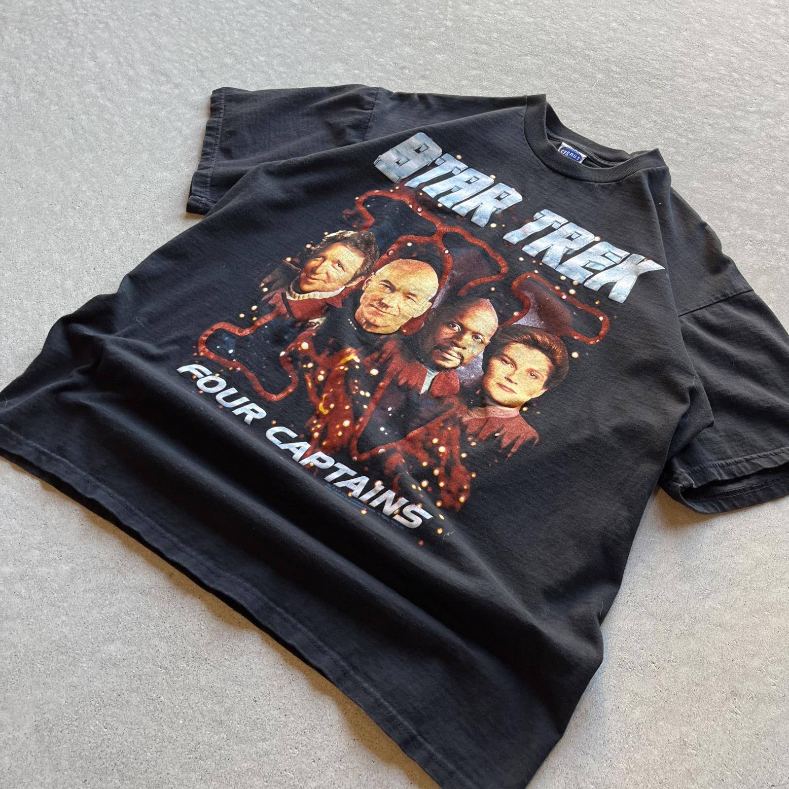 Vintage 1998 Star Trek IV "Four Captains" Graphic T-Shirt