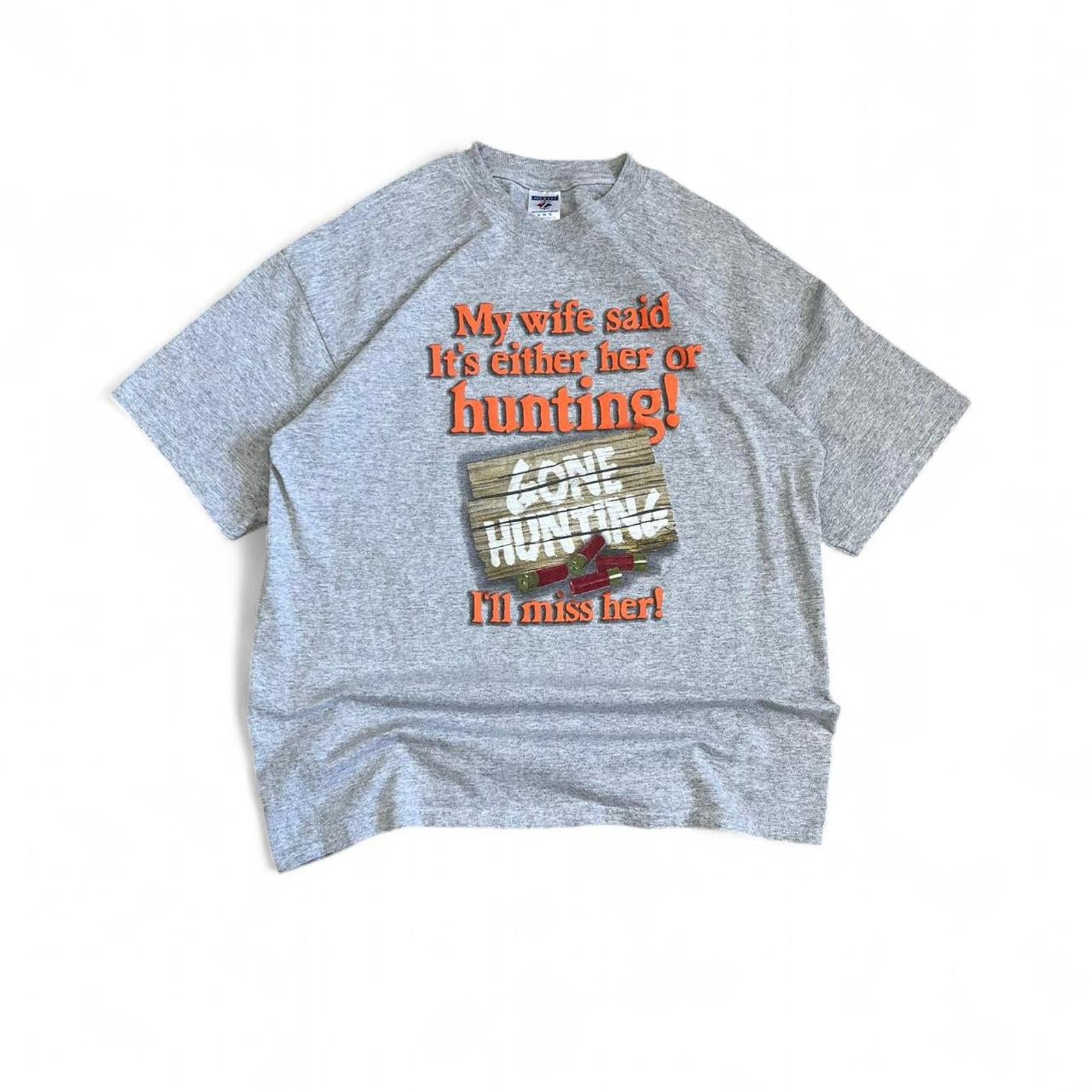 Vintage Y2K Funny Hunting "I'll Miss Her" T-Shirt JERZEES b44aaf64-704c-4b17-94cf-3fbbd037cdde