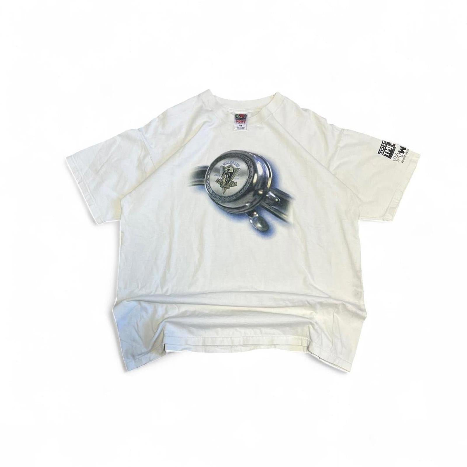 Vintage 1999 Miller Lite Bike Race T-Shirt Fruit of the Loom - uptwn vintage - fb48a520-d89a-4414-be4c-a46bcd6460cd