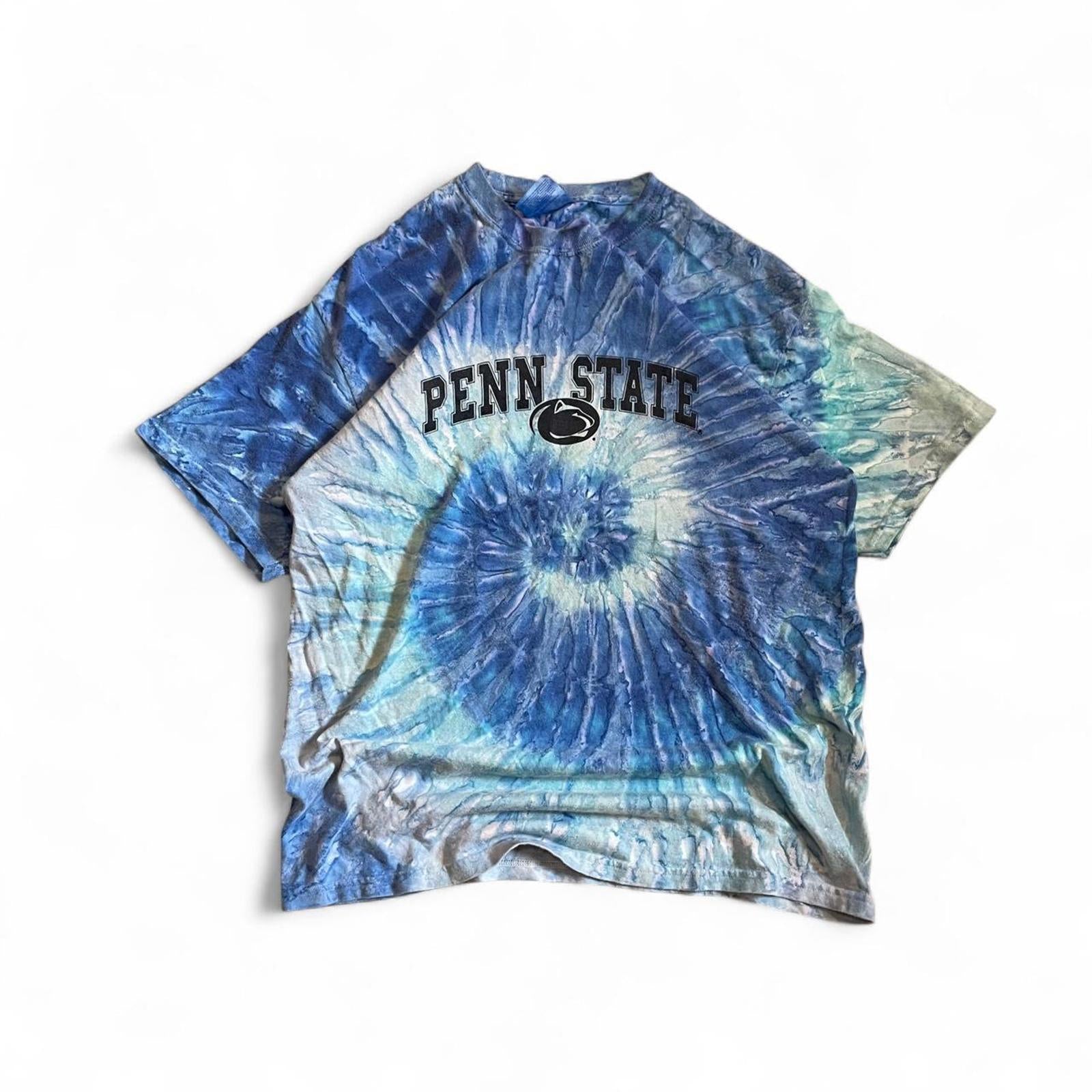 Vintage Y2K Penn State University Tie Dye T-Shirt Hanes - uptwn vintage - 0068ca8e-9400-4236-8835-37b4e76ce533