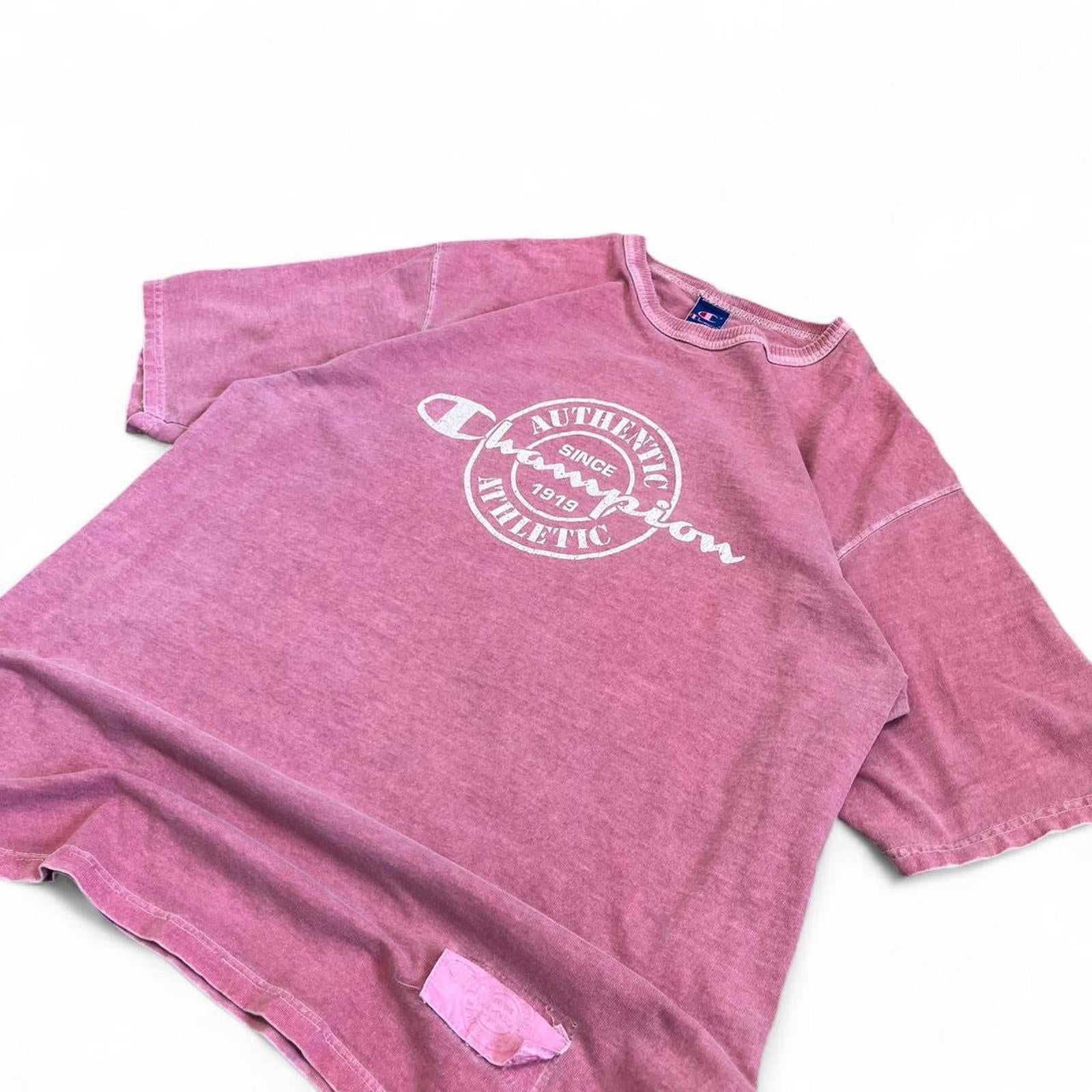 Vintage 90s Pink Champion Logo T-Shirt Champion 02704a19-7fa6-4d6f-9bc2-eab67e1e1464