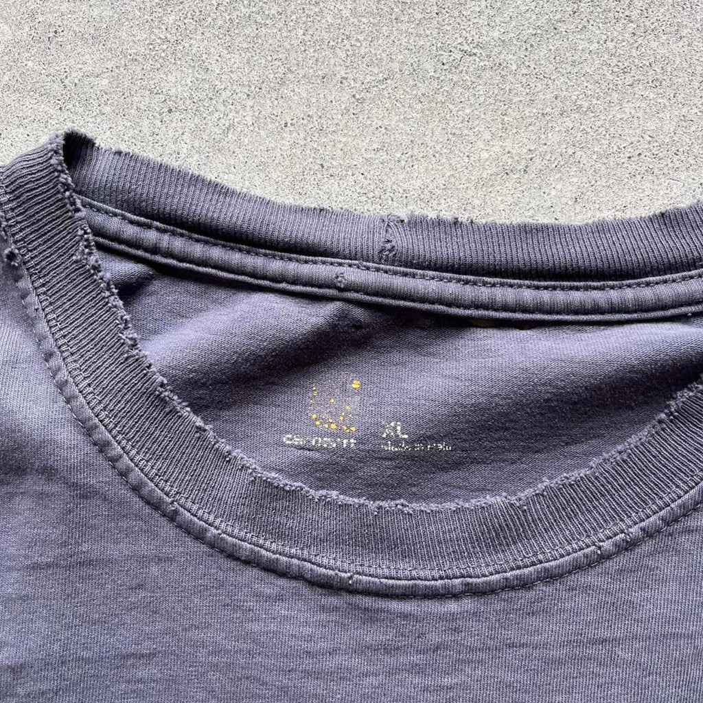 Thrashed Black Carhartt Pocket Long Sleeve - Uptwn Vintage