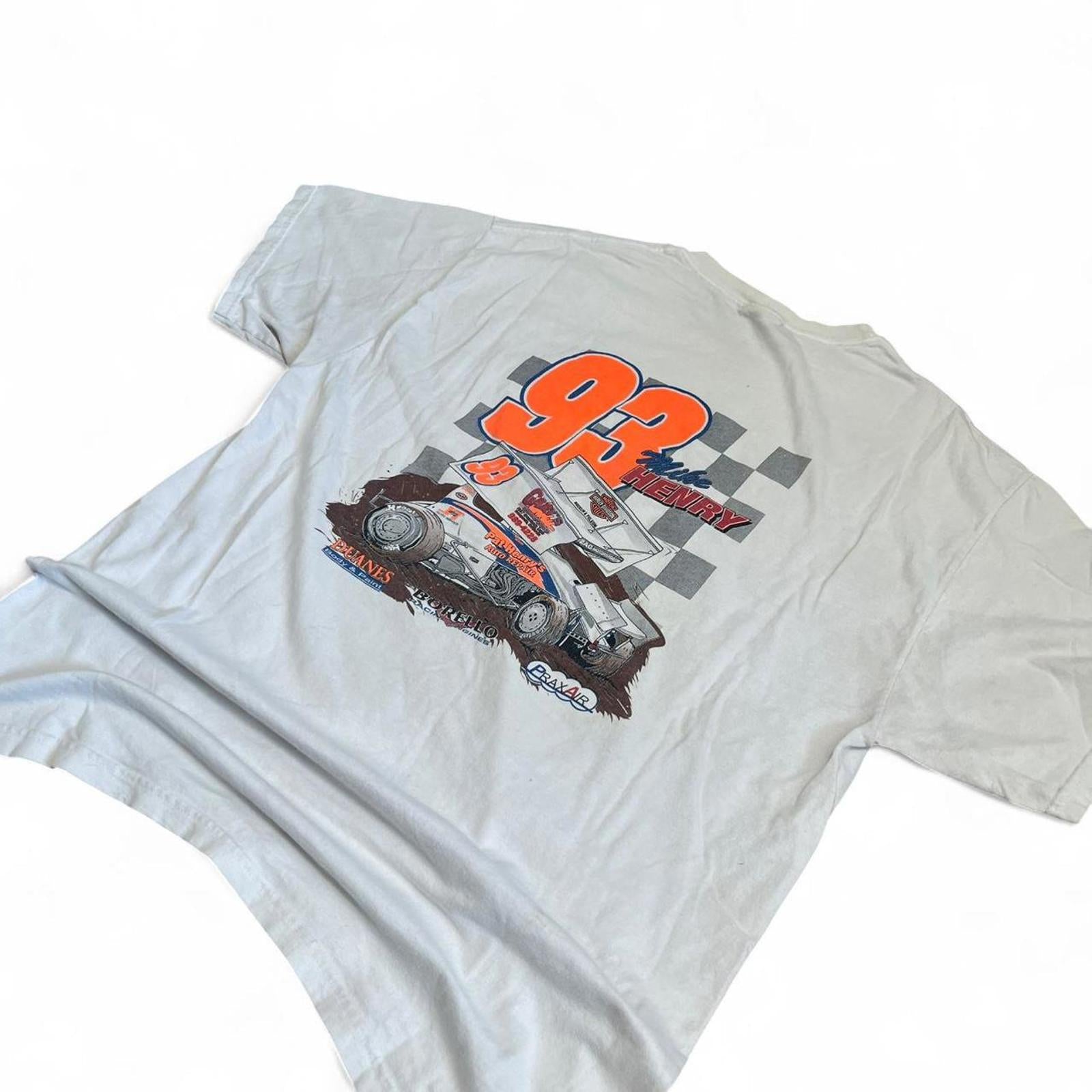 Vintage 90s Signed Mike Henry Spring Car Racing T-Shirt Hanes 0407f2d8-0f25-4fa5-bbae-6fa255d89446