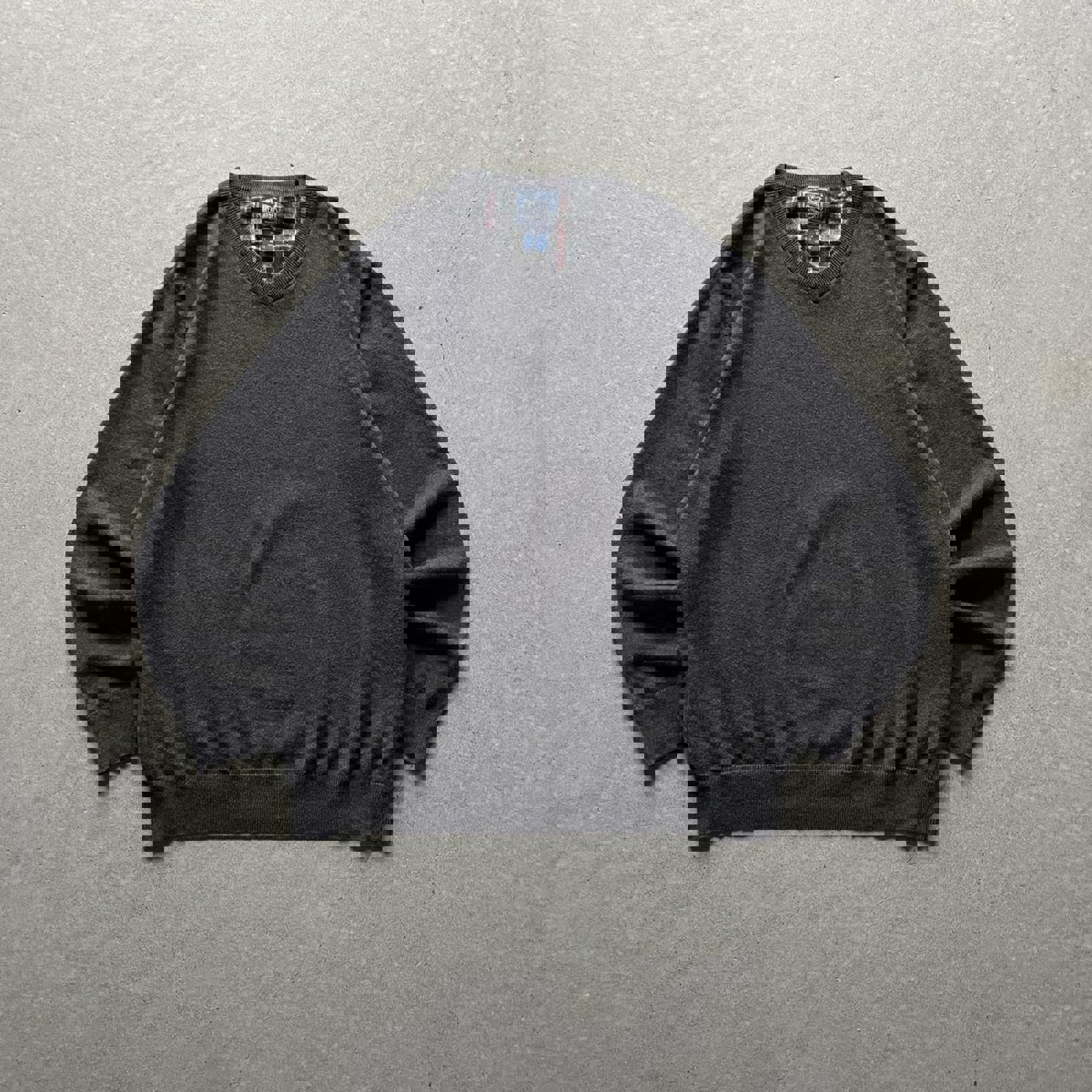 Vintage 90s Dark Grey Knit Sweater