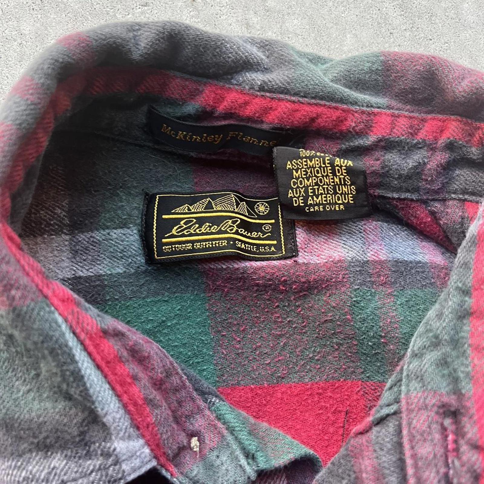 Vintage 90s Eddie Bauer Red Flannel Shirt - Uptwn Vintage