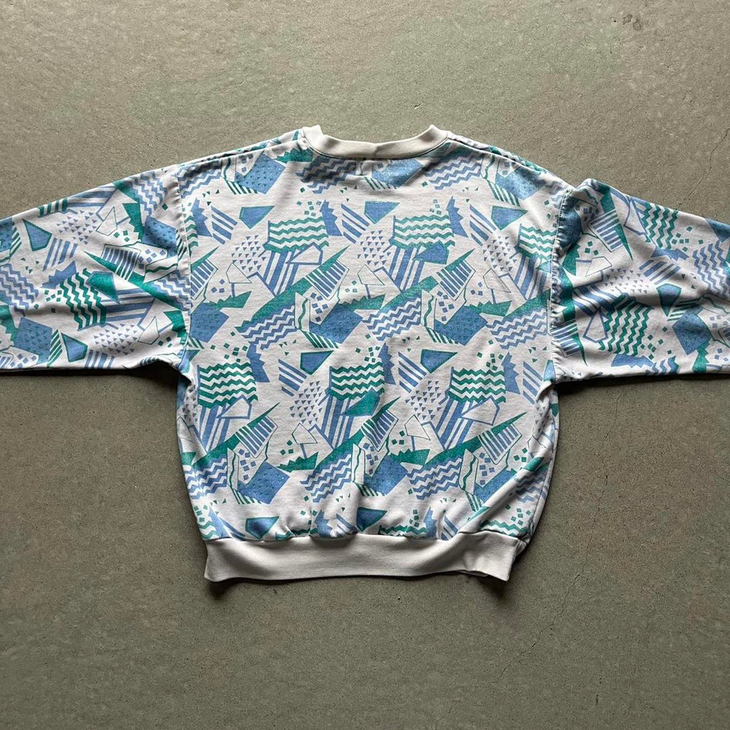Vintage 80s Grail Nike Patterned Crewneck Sweatshirt