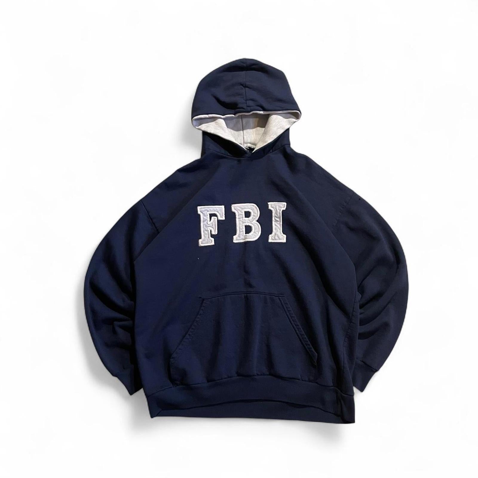 Vintage 80s Navy Embroidered FBI Hoodie American Vintage 0b7df64c-d4c1-4e4c-a13a-84a24ea291c8