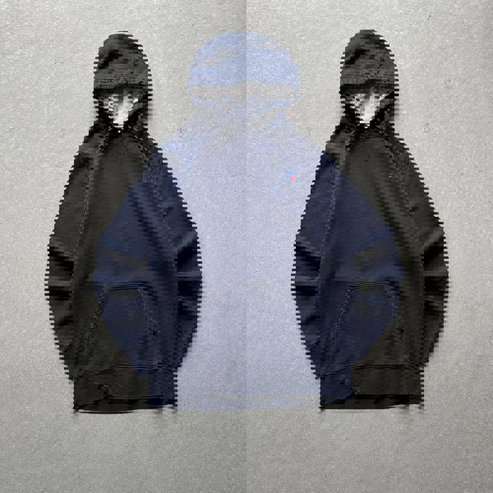 Vintage Y2K Russell Athletic Blank Navy Hoodie