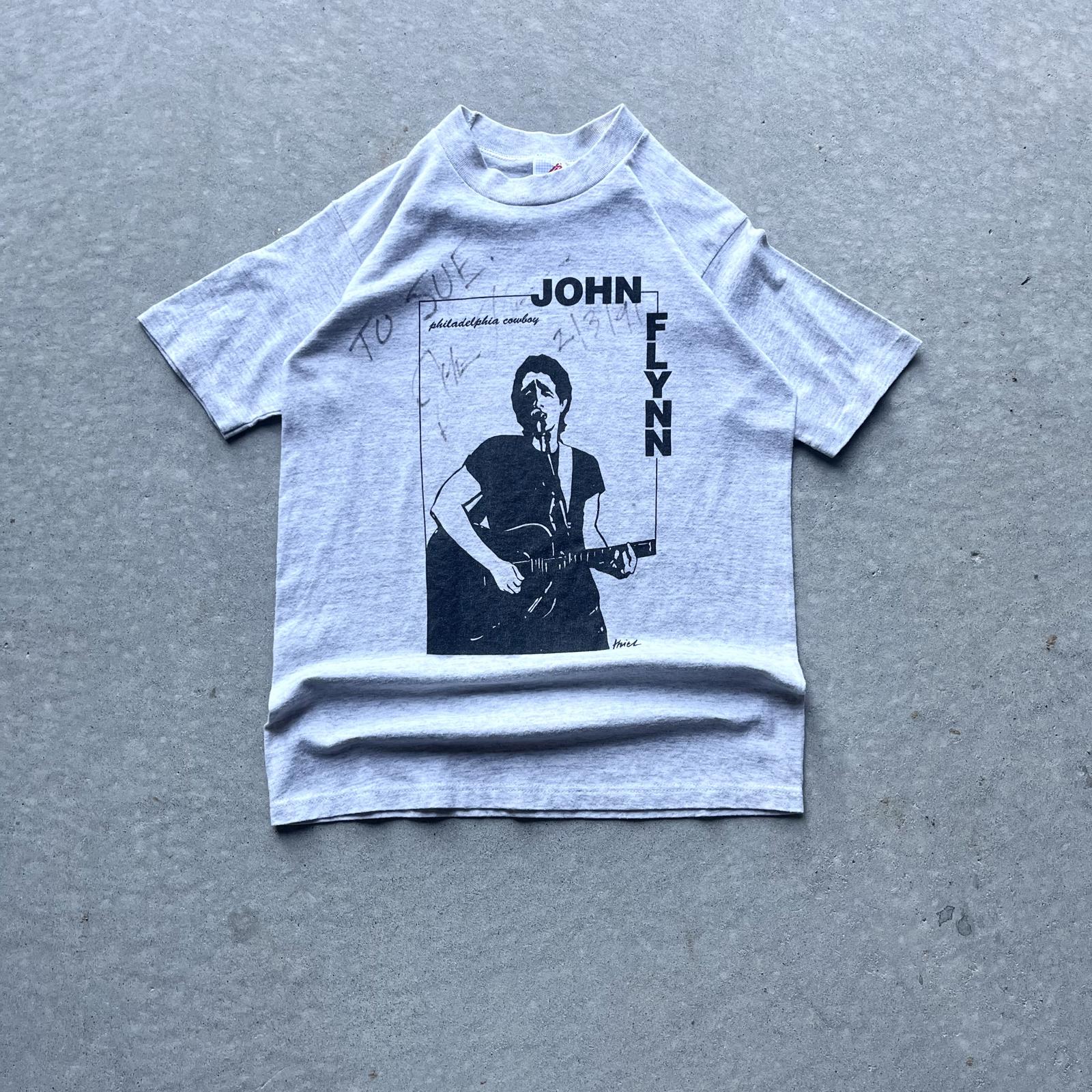 Vintage 1991 Signed John Flynn Concert T-Shirt - Uptwn Vintage