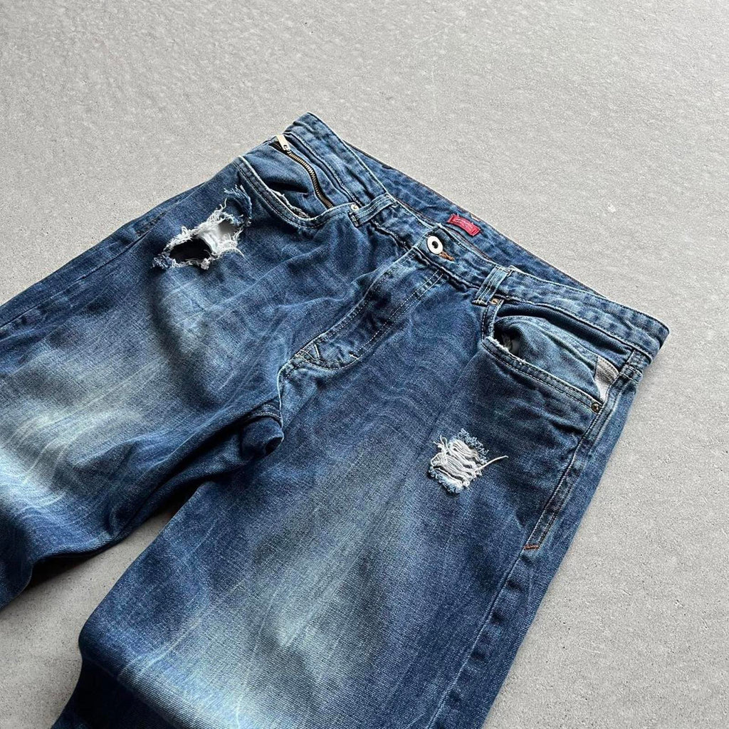 Vintage Clothing Vintage Style Faded Sean John Denim Jeans Sean John - uptwn vintage - 10f90894-90aa-49c2-b5d5-bce69d355ef6