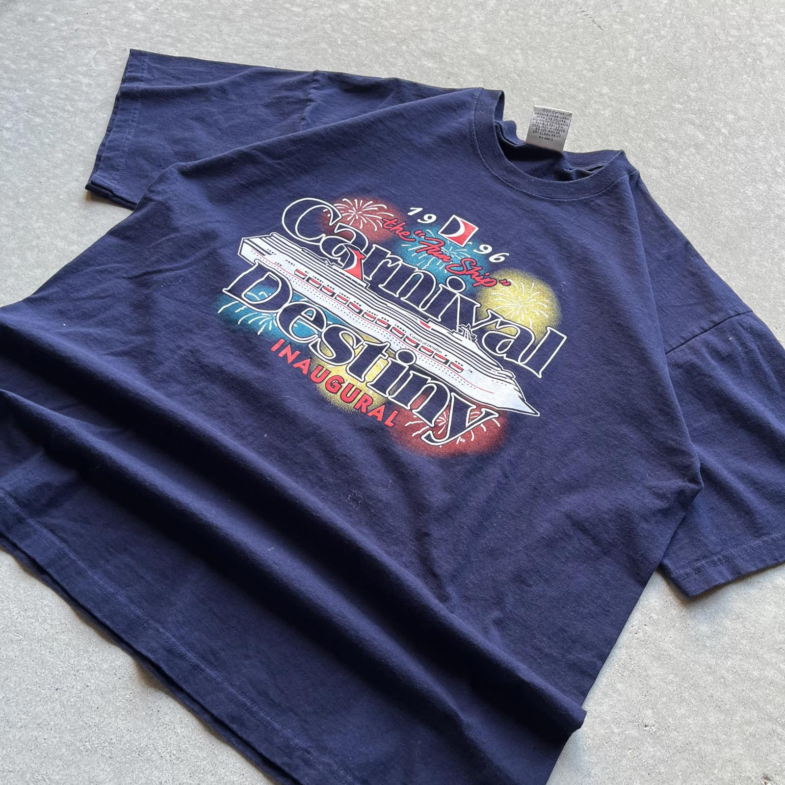 Vintage 90s Carnival Cruises Destiny T-Shirt - Uptwn Vintage