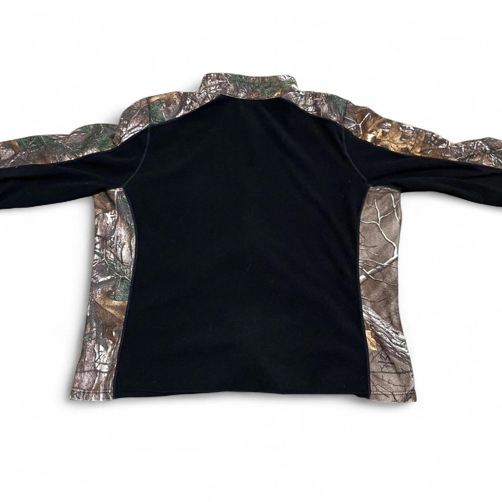 Vintage Y2K Port Authority Camo Fleece Quarter-zip