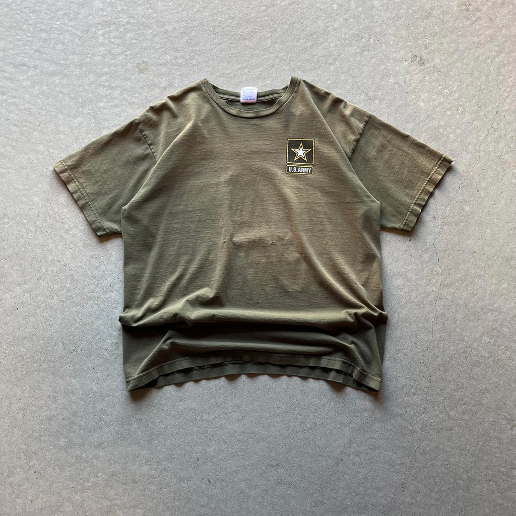 Vintage Clothing Vintage Y2K Thrashed Green US Army T-Shirt American Vintage - uptwn vintage - 193eedd9-abfc-44aa-a223-83e4b2a69a7b_b6a7ce0c-3d9c-40b3-96eb-6e2945c34b17