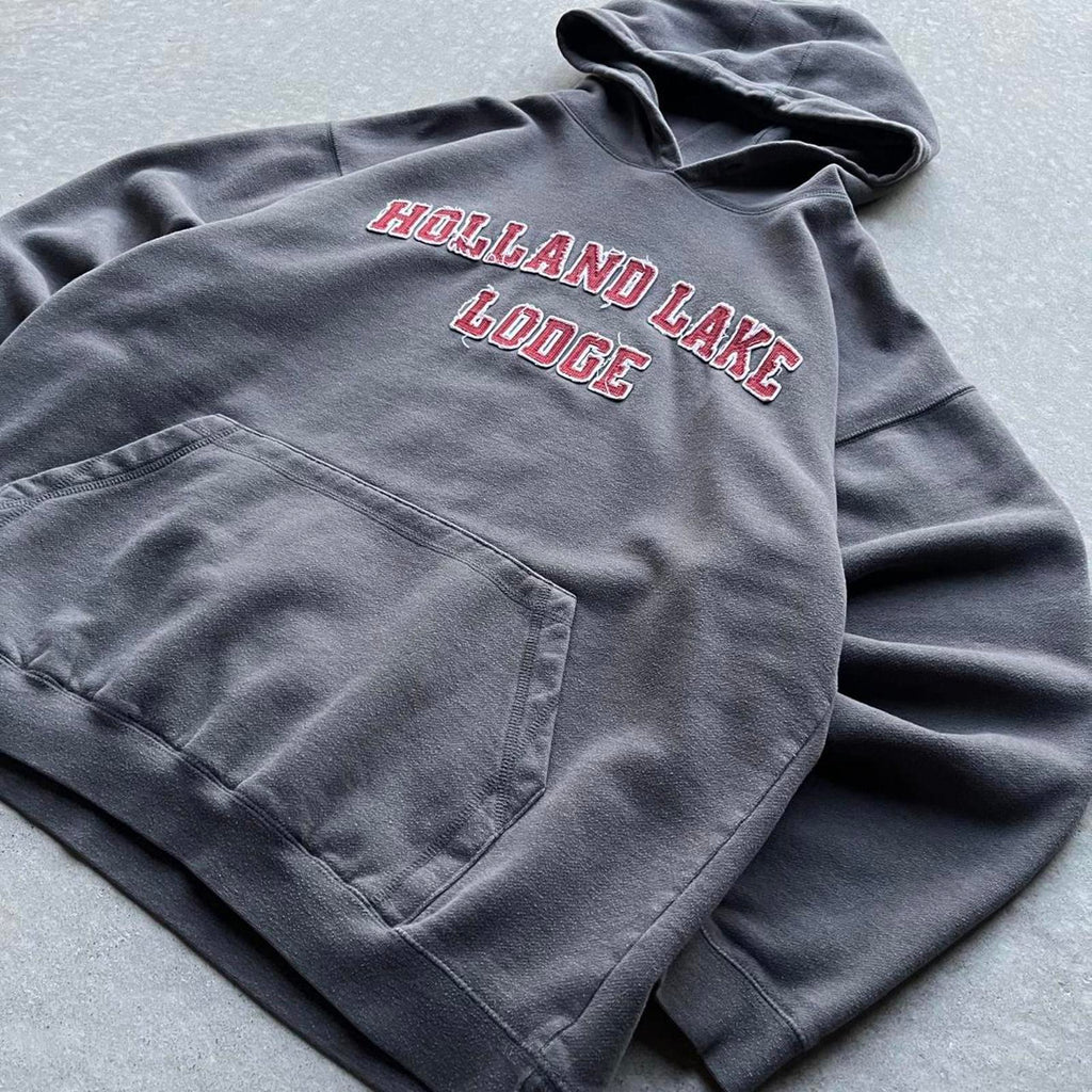 Vintage Y2K Holland Lake Lodge Hoodie - Uptwn Vintage