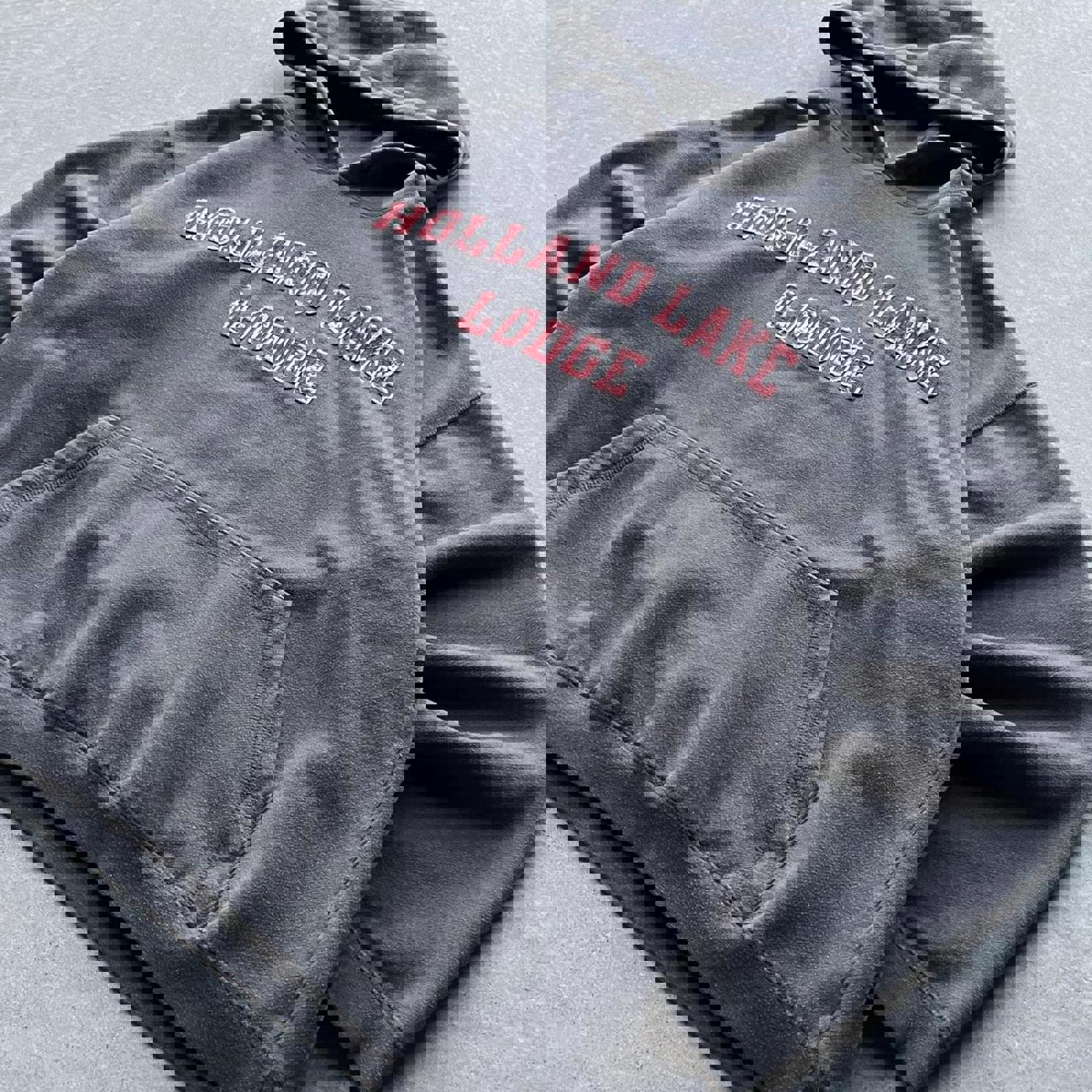 Vintage Y2K Holland Lake Lodge Hoodie