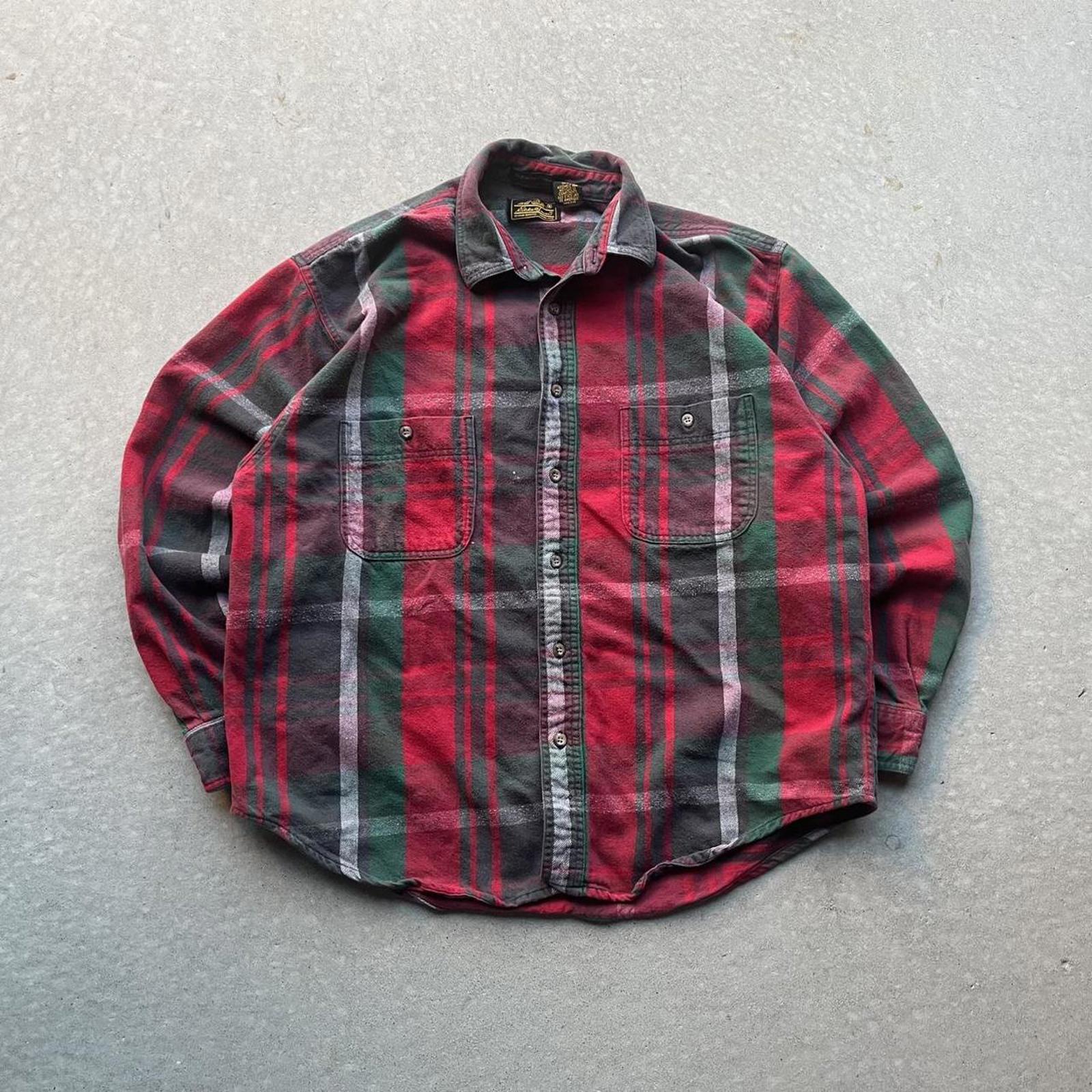 Vintage 90s Eddie Bauer Red Flannel Shirt - Uptwn Vintage