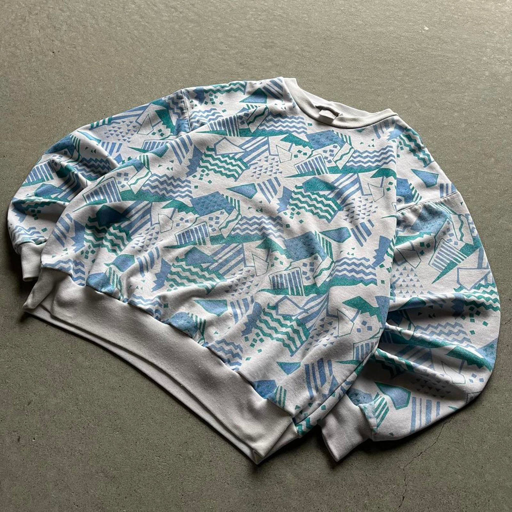 Vintage 80s Grail Nike Patterned Crewneck Sweatshirt