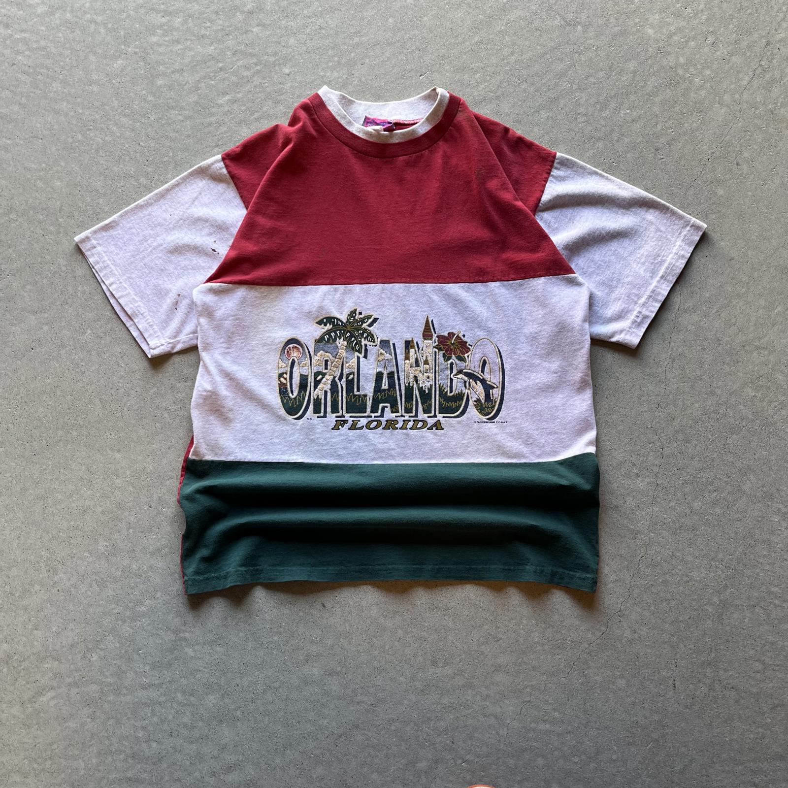 Vintage 90s Tri-Color Orlando Florida T-Shirt - Uptwn Vintage