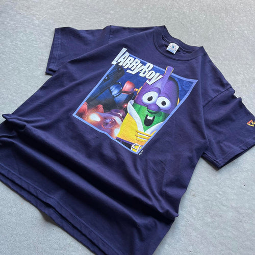 Rare Vintage 90s Larry Boy Veggie Tales Grail T-Shirt