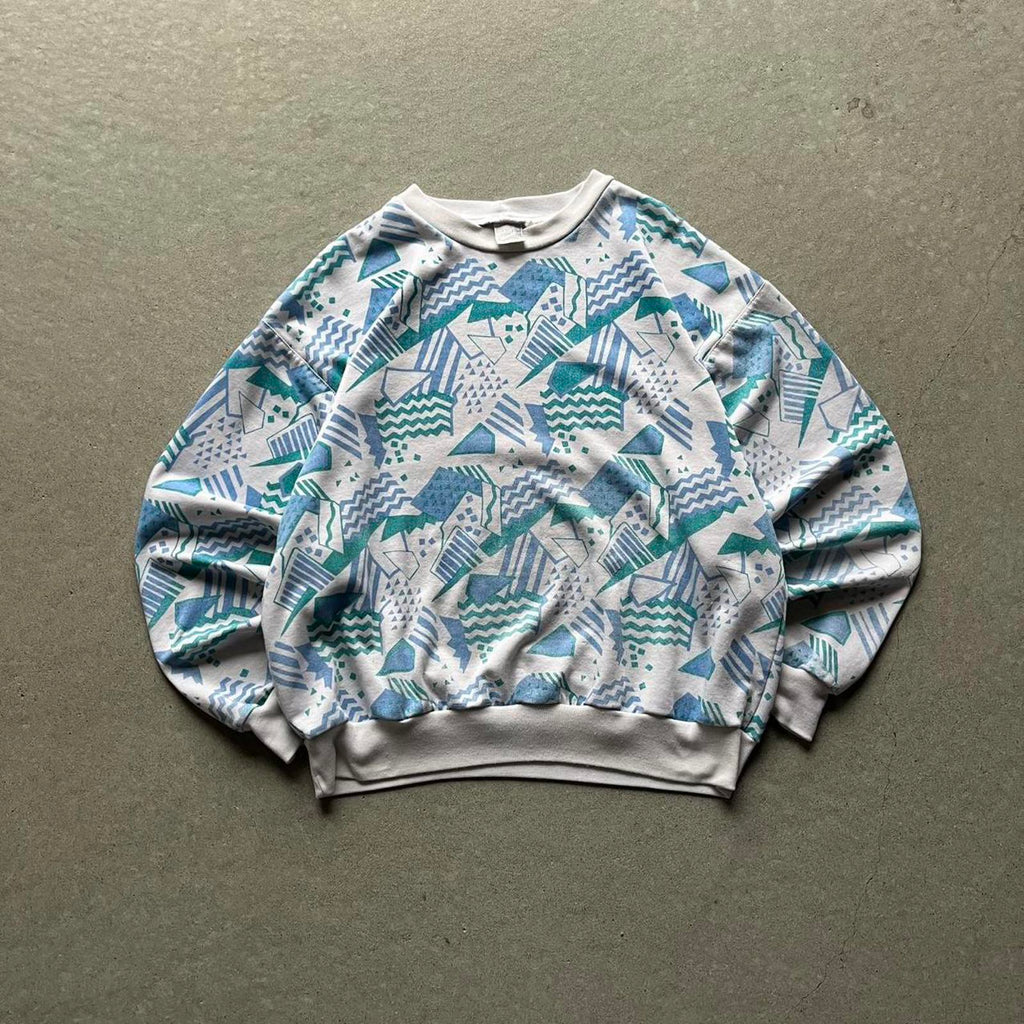 Vintage 80s Grail Nike Patterned Crewneck Sweatshirt
