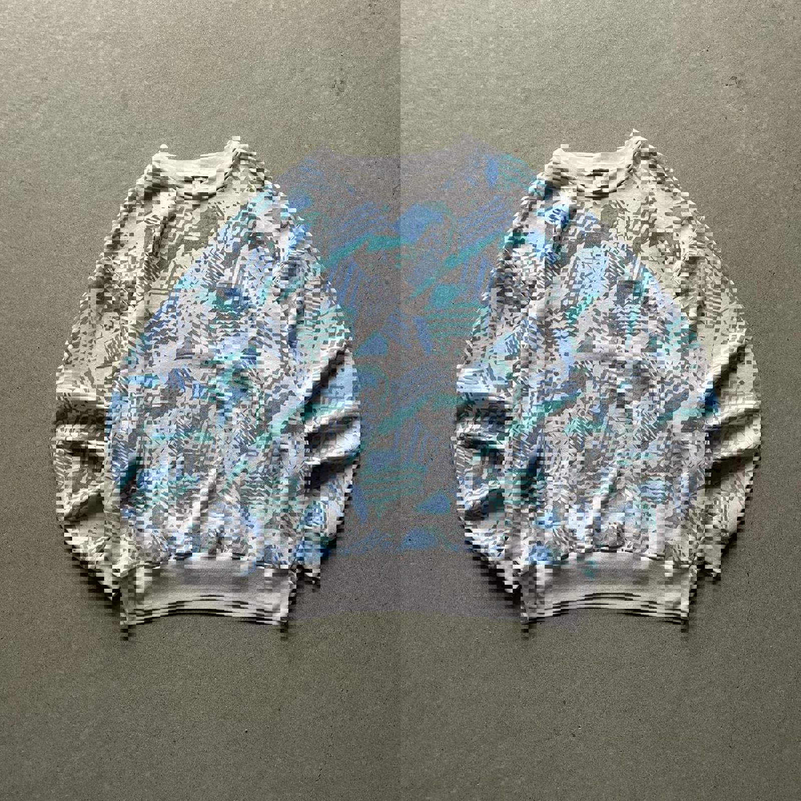 Vintage 80s Grail Nike Patterned Crewneck Sweatshirt