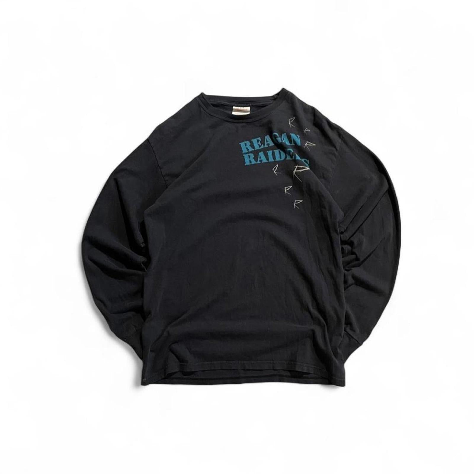 Vintage 90s Reagan Raiders Long Sleeve Shirt Hanes 2f844c97-e0bd-40d4-b895-1f554b8f21d7