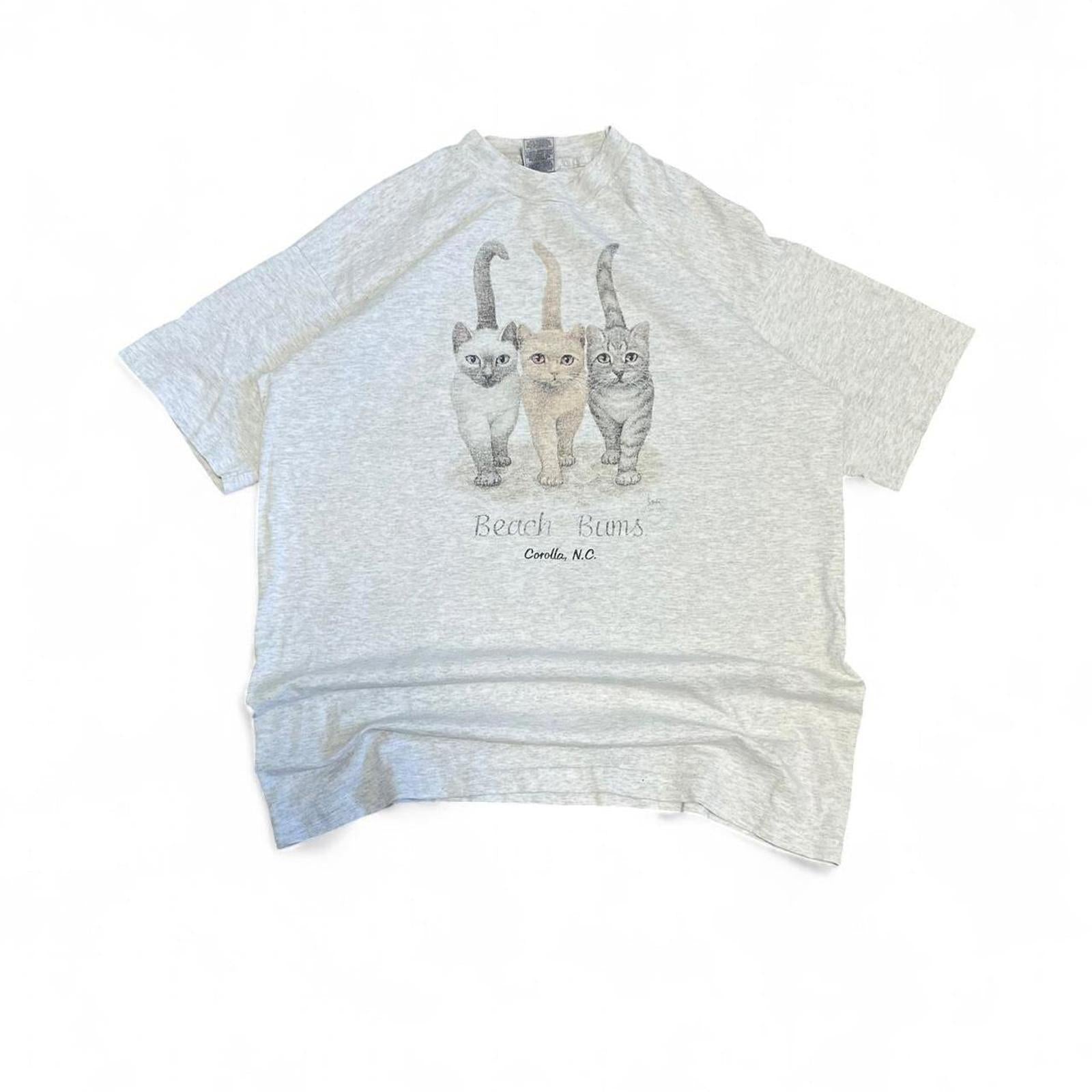 Vintage 90s Double Sided Beach Bums Cat T-Shirt Fruit of the Loom 3095804c-0010-4303-aa2f-a5fdc2b8041e