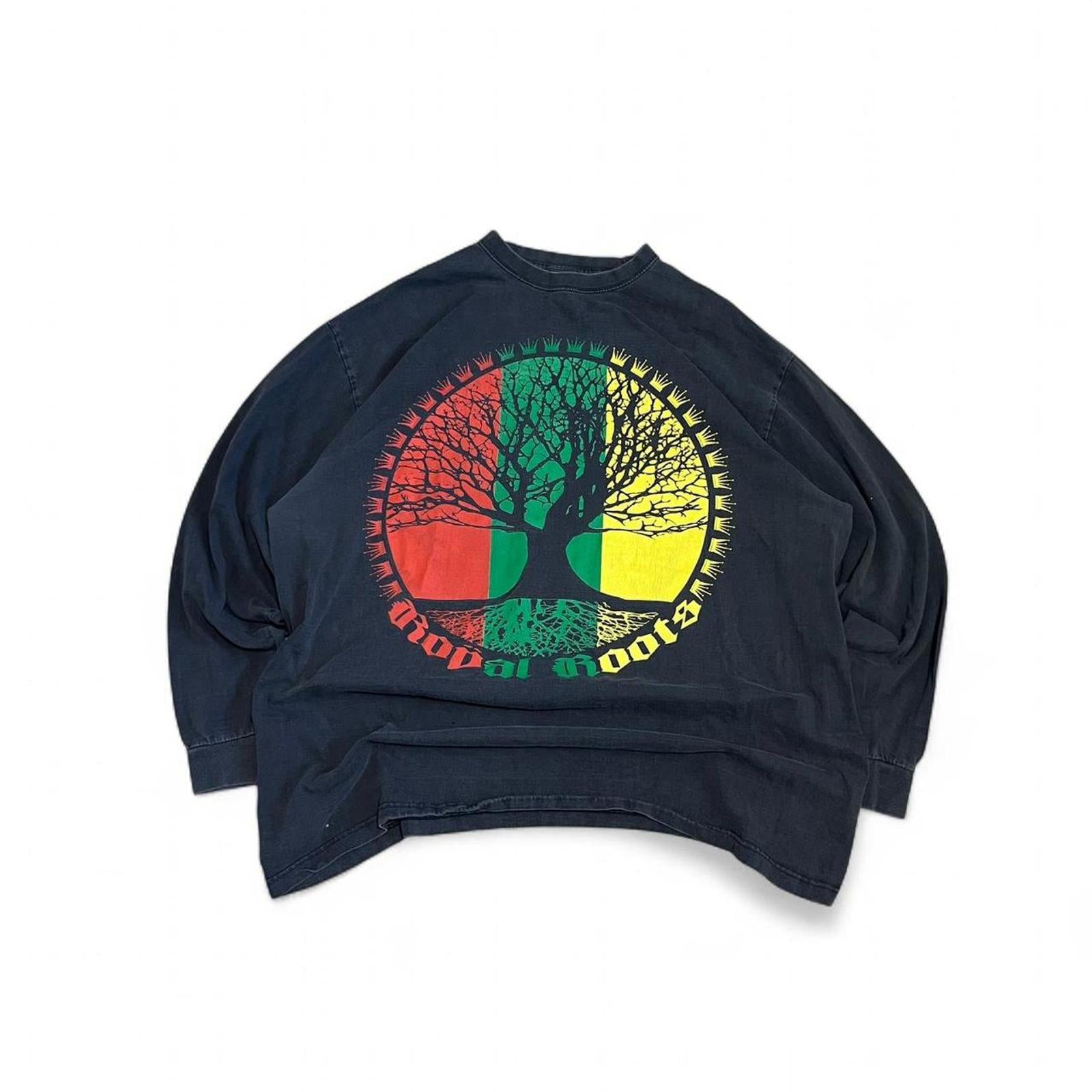 Vintage 90s Royal Roots Reggae Style Long Sleeve Shirt American Vintage - uptwn vintage - 32d7385d-2ded-412c-8f28-996a6ee3fc87