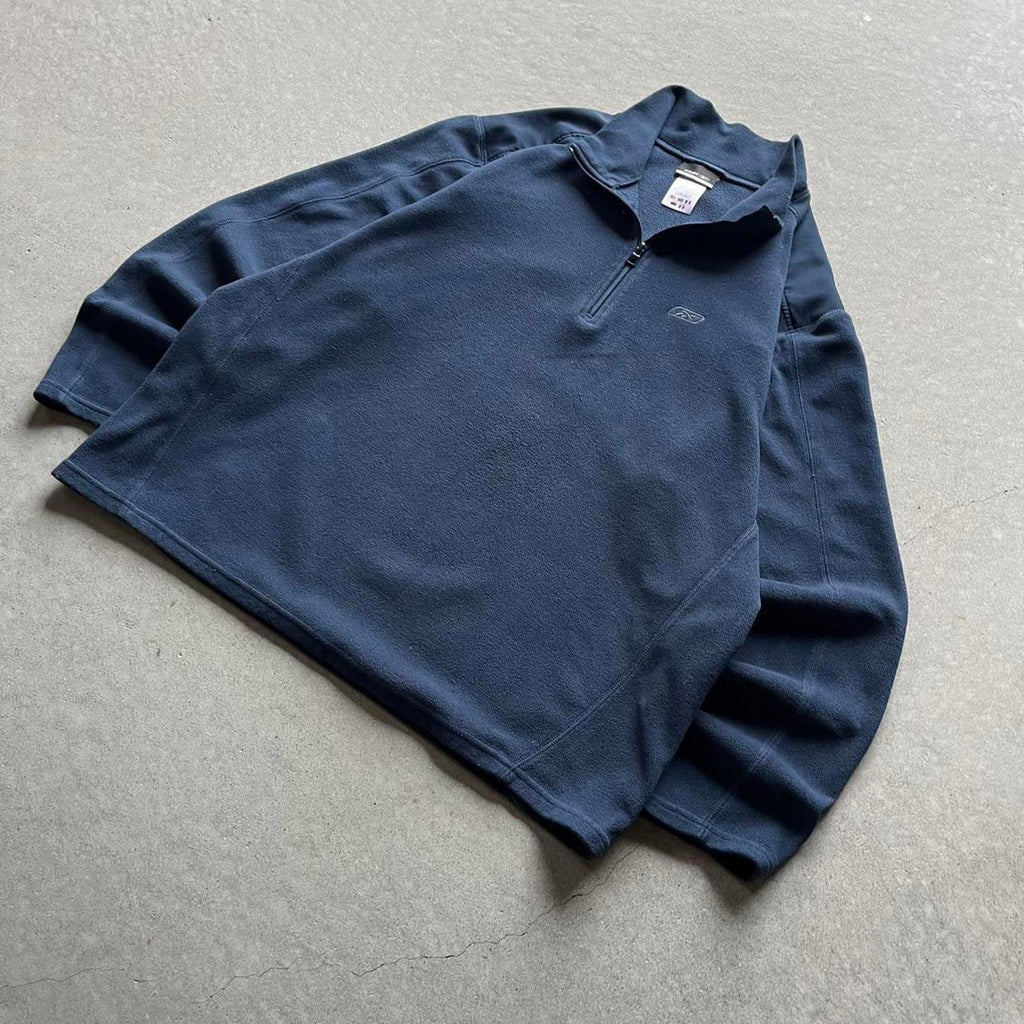Vintage Y2K Navy Reebok Fleece Quarterzip
