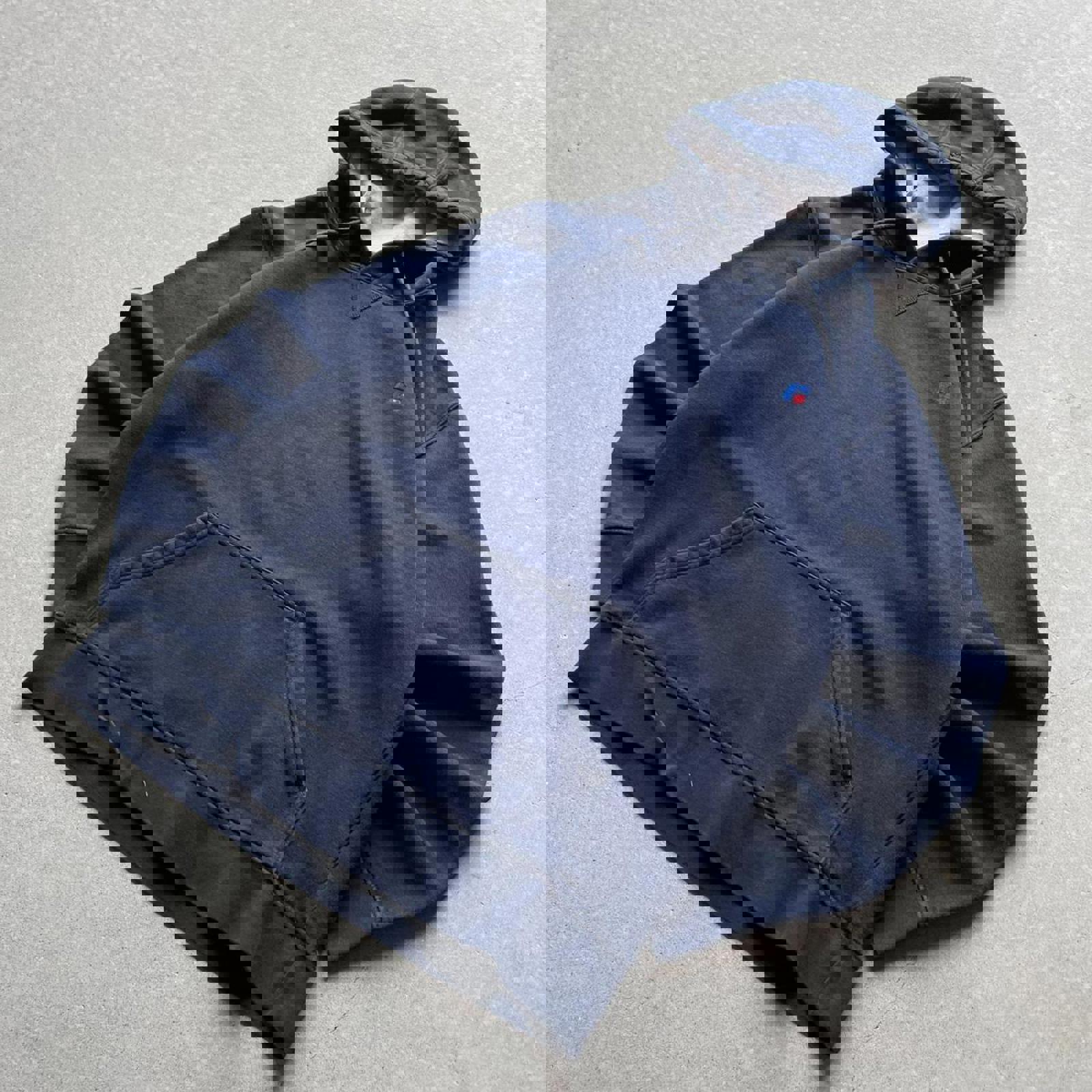 Vintage Y2K Russell Athletic Blank Navy Hoodie