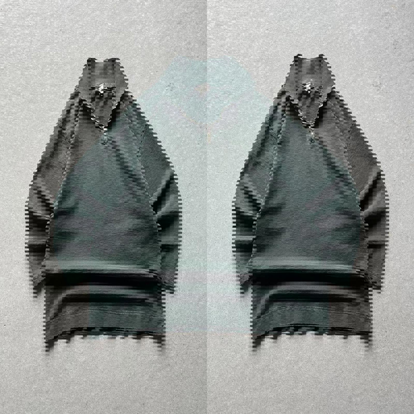 Vintage 90s Distressed Green Quarter-Zip