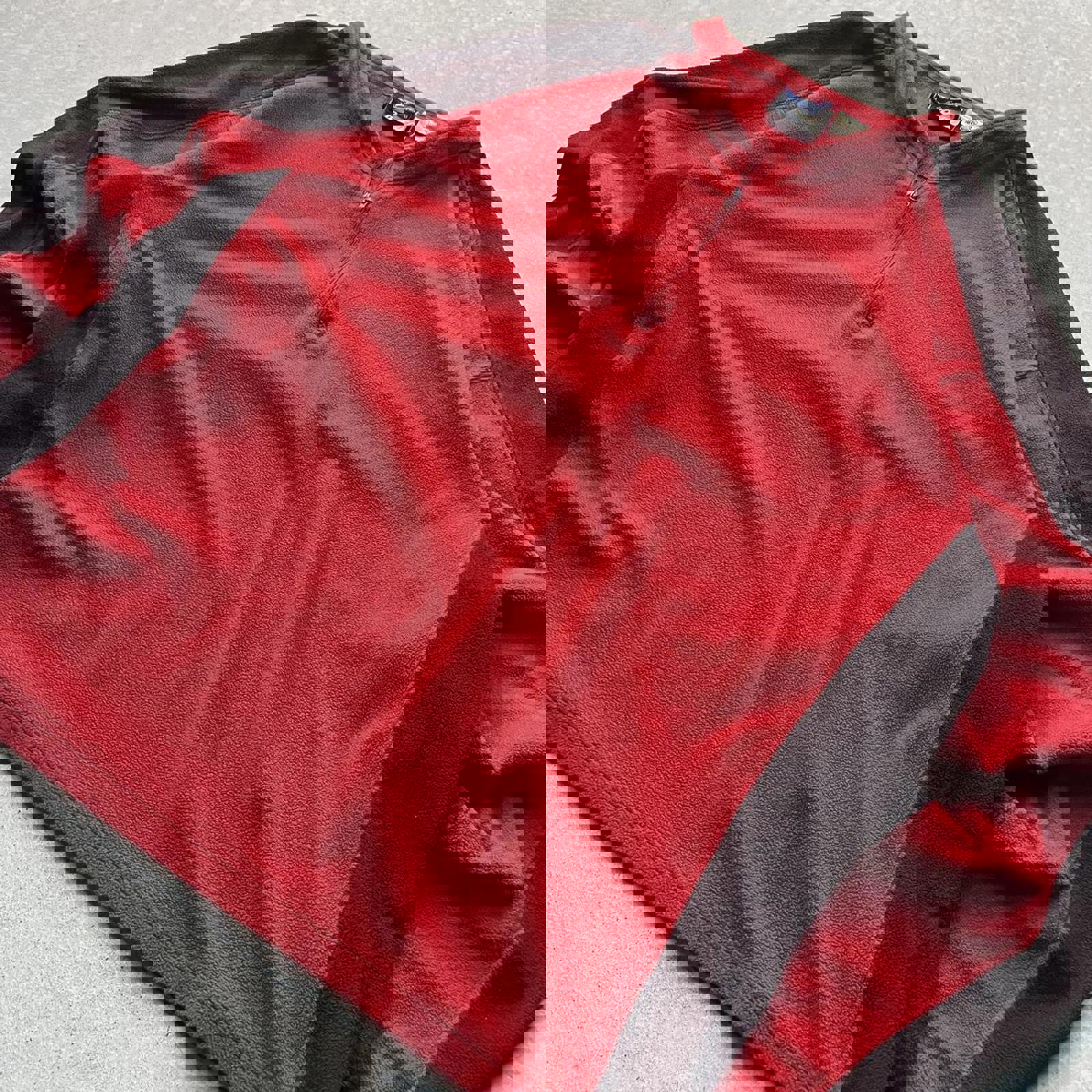 Vintage 90s Red Fleece Zip Up Jacket