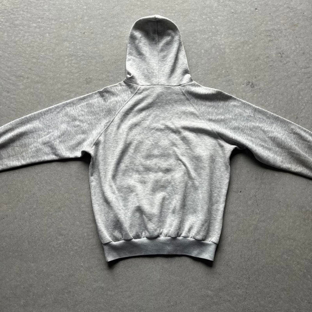 Vintage 80s Grey Adidas Trefoil Hoodie - Uptwn Vintage
