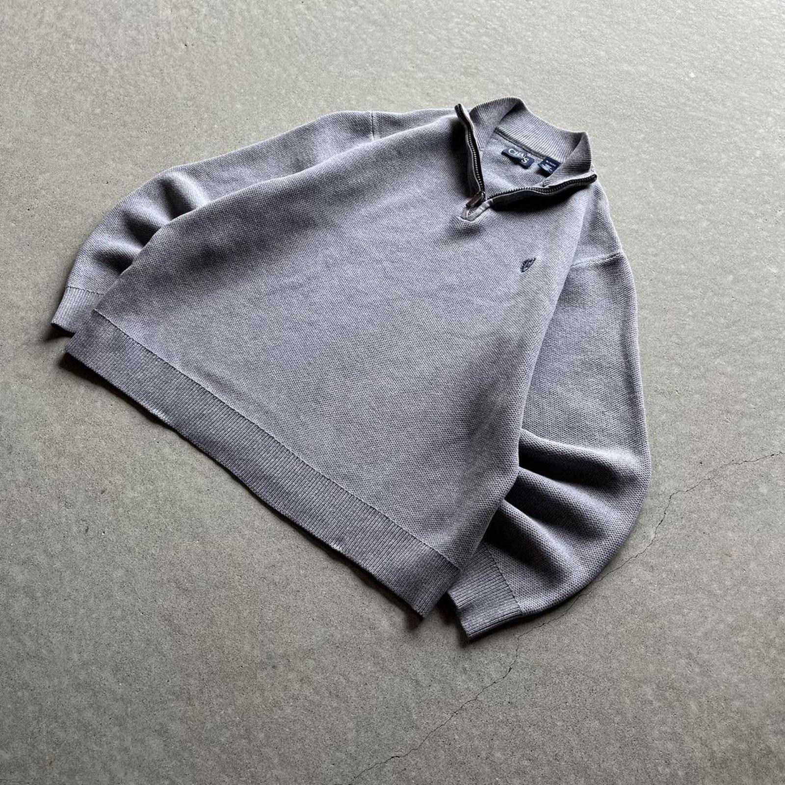 Vintage Clothing Vintage Y2K Chaps Quarter Zip Elbow Patch Sweater Chaps - uptwn vintage - 3bfd60ca-27eb-4db8-a6f8-df205af32a7a