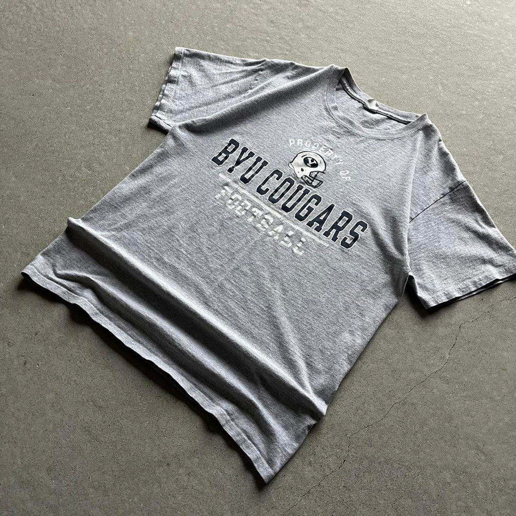 Vintage Y2K BYU Cougars Football T-Shirt - Uptwn Vintage