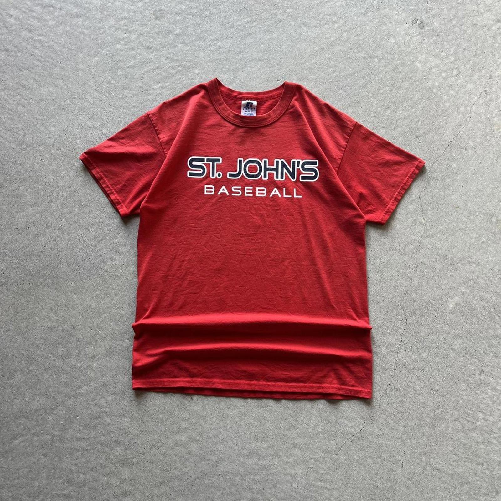 Vintage Clothing Vintage Y2K St. John’s University Baseball T-Shirt Russell Athletic - uptwn vintage - 4440e4a6-a75c-4688-9276-5ece2c4362e8