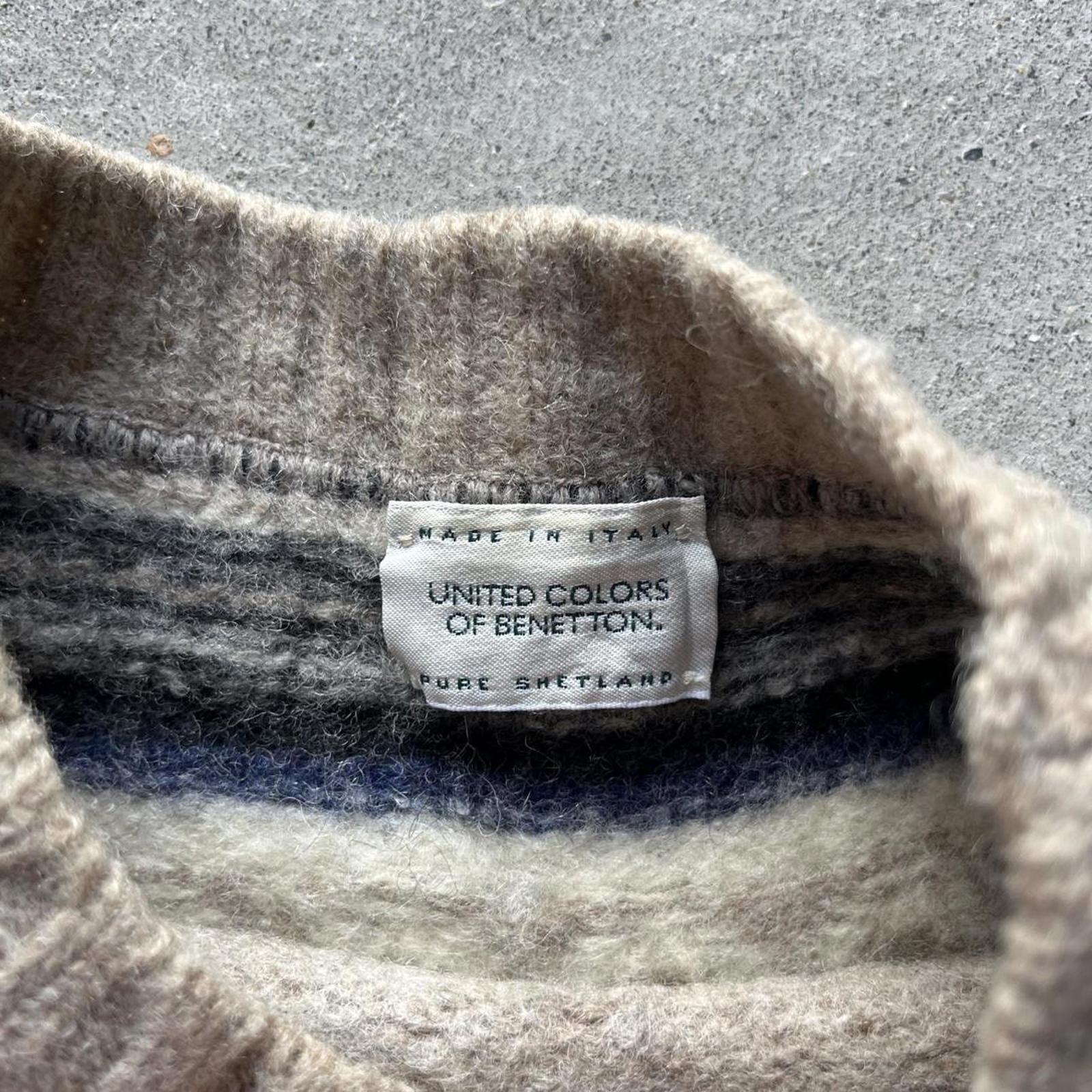 Vintage Clothing Vintage 80s Made In Italy Striped Wool Sweater United Colors Of Benetton - uptwn vintage - 46271ac0-9384-42a8-a258-0cb303063d31