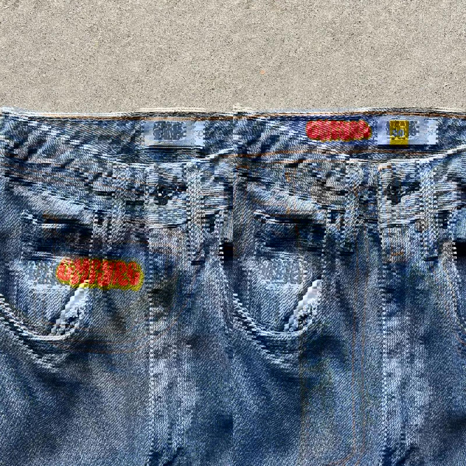 Blue Skater Style Embroidered Empyre Jeans