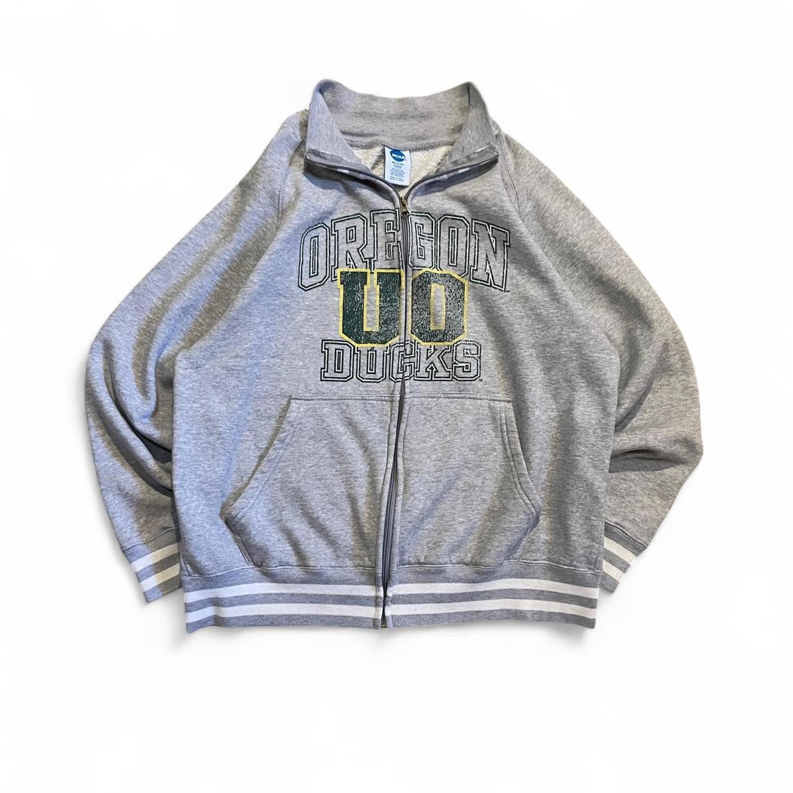 Vintage Y2K University Of Oregon Zip Up Sweatshirt NCAA - uptwn vintage - 48a0ac0e-566e-4097-9ea5-90aa107d32cb