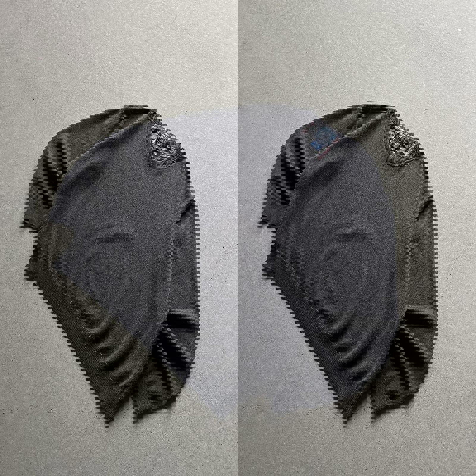 Vintage 90s Dark Grey Knit Sweater