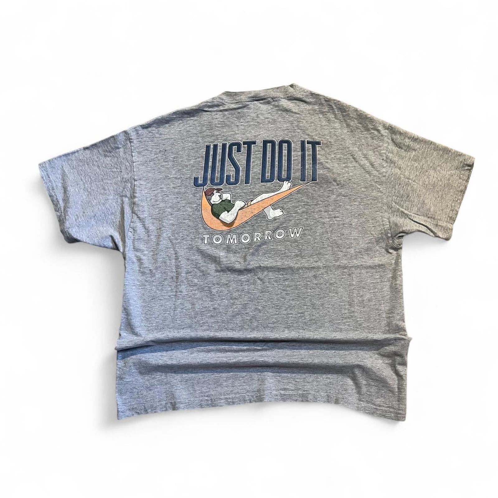 Vintage Y2K Just Do It Tomorrow Big Dogs Nike Spoof T-Shirt Big Dogs - uptwn vintage - 4c343616-807e-46ad-a6bf-7c3ea5a8c7af