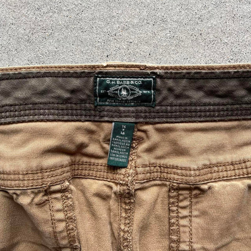 Vintage 90s GH Bass Brown Cargo Pants - Uptwn Vintage