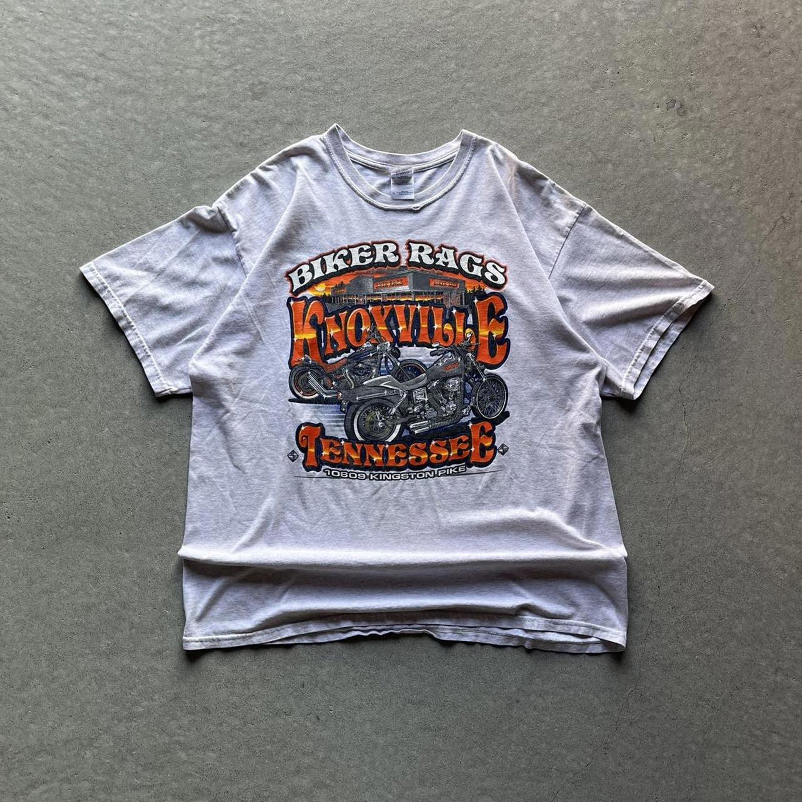 Vintage Clothing Vintage Y2K Biker Rags Knoxville Tennessee Biker T-Shirt Gildan - uptwn vintage - 5729c3f6-5008-42ca-9cef-f3f313f7ed3d