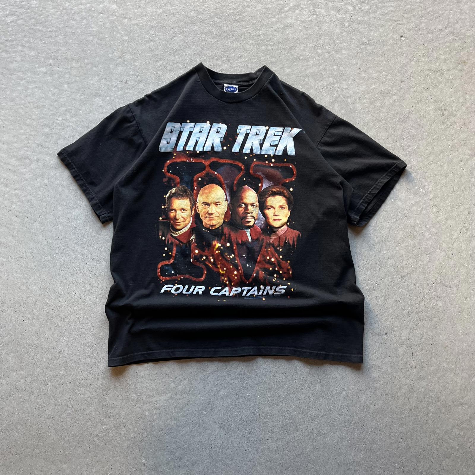 Vintage 1998 Star Trek IV "Four Captains" Graphic T-Shirt