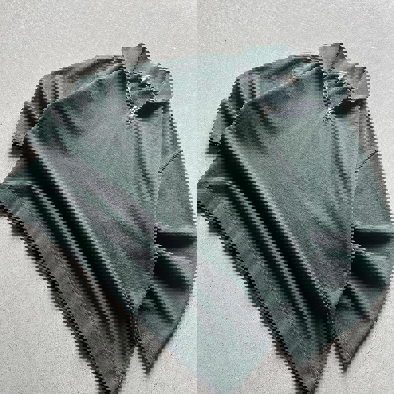 Vintage 90s Distressed Green Quarter-Zip