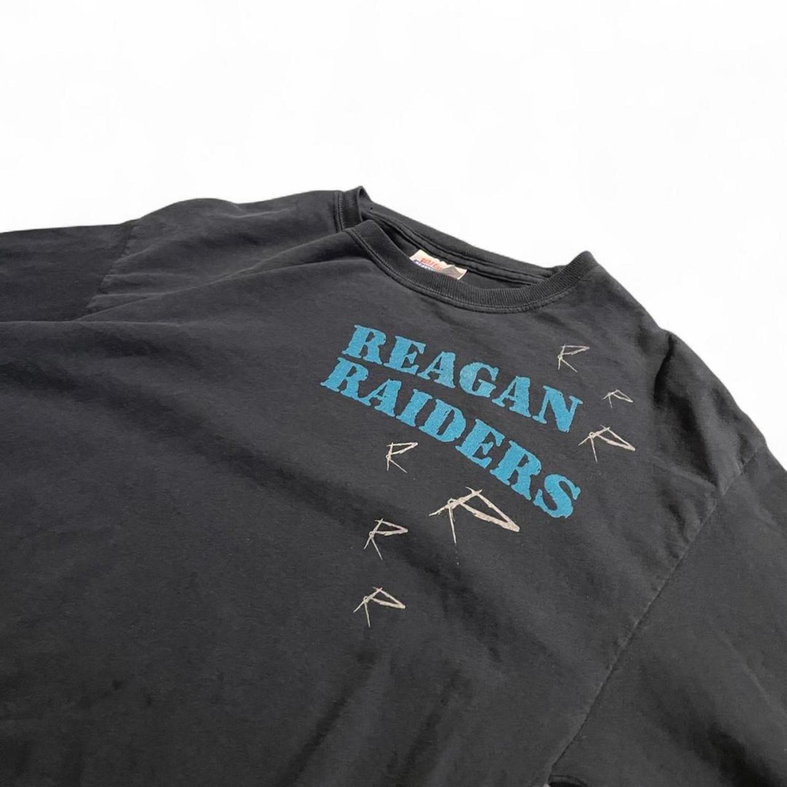 Vintage 90s Reagan Raiders Long Sleeve Shirt Hanes 5fdd1906-8668-493e-8197-a56f04c6bdfd