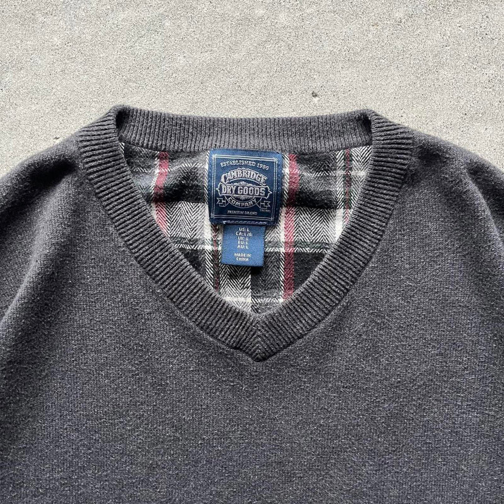 Vintage 90s Dark Grey Knit Sweater