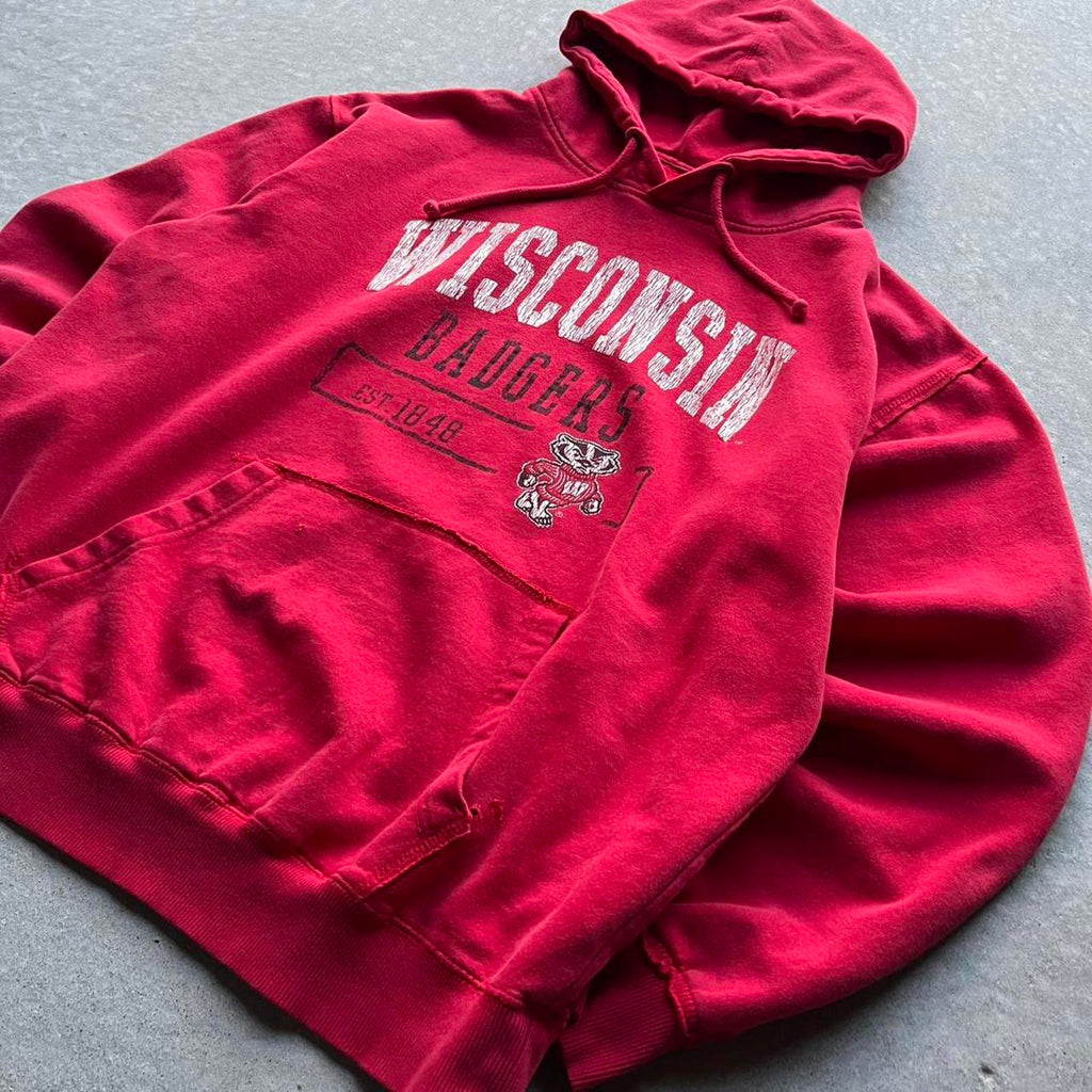 Vintage 90s Wisconsin Badgers Hoodie - Uptwn Vintage