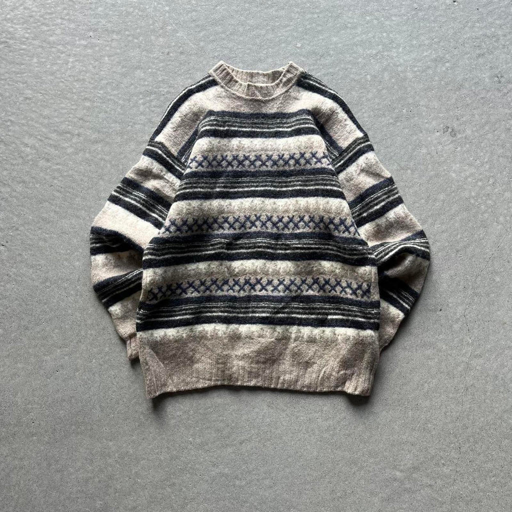 Vintage Clothing Vintage 80s Made In Italy Striped Wool Sweater United Colors Of Benetton - uptwn vintage - 67c2f707-caf2-4713-b7a4-2f93b1cc2b35