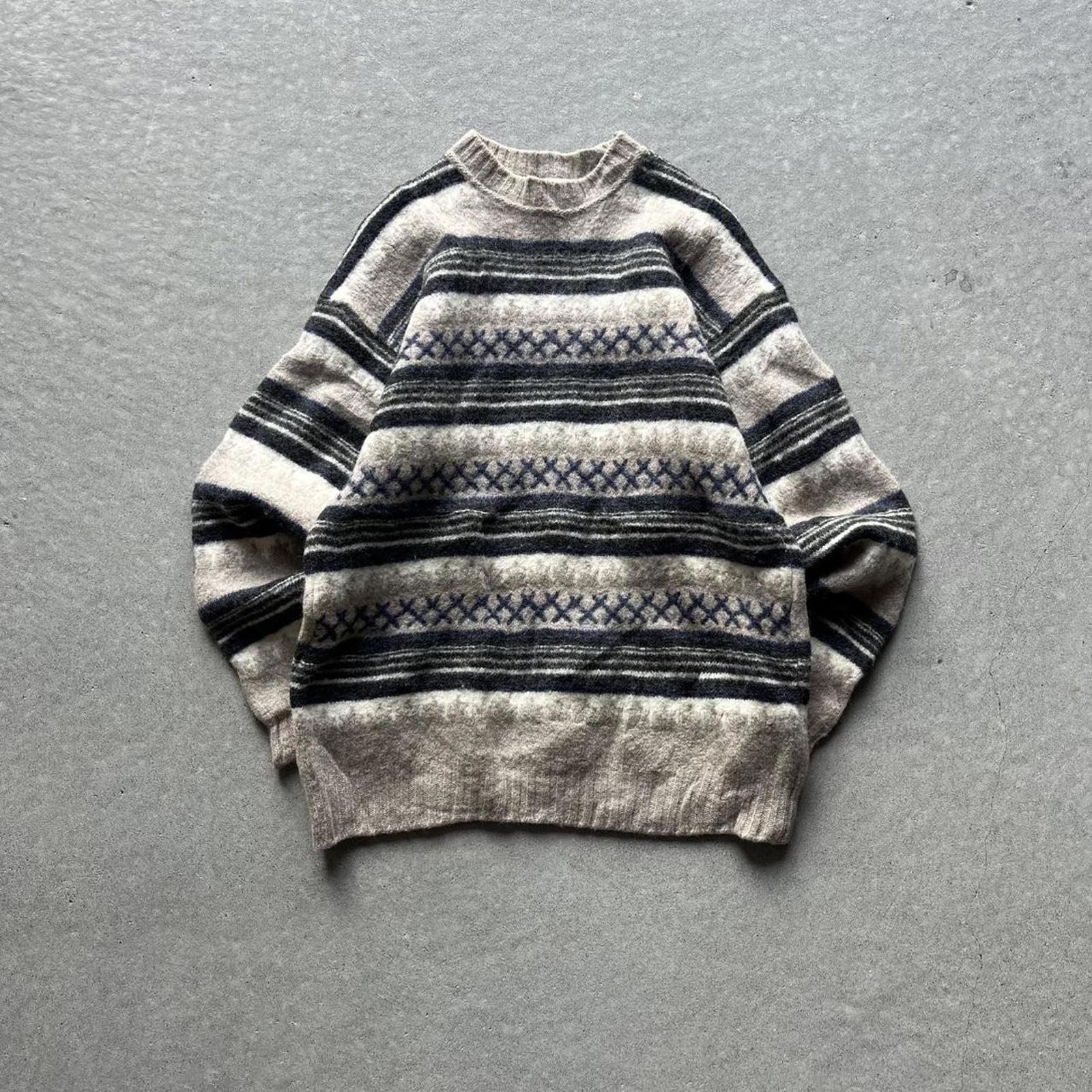 Vintage Clothing Vintage 80s Made In Italy Striped Wool Sweater United Colors Of Benetton - uptwn vintage - 67c2f707-caf2-4713-b7a4-2f93b1cc2b35